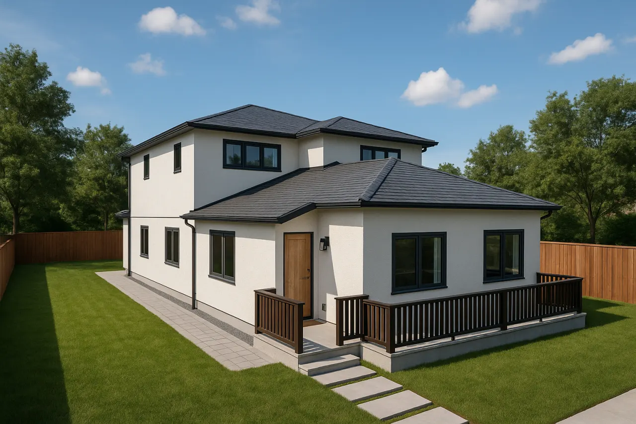 AI-generated detached ADU floor plan - 1000 SFT ADU In Hills in Millbrae by zHeight in Millbrae, CA